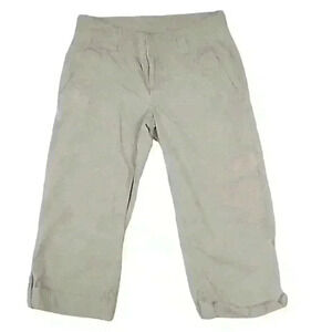 The North Face Roll Up Capri Pants Womens 4 Beige Ripstop